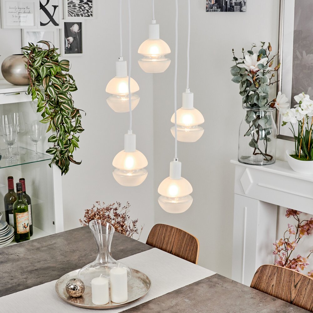 Suspension Ventosa Blanc, 5 lumières main product photo
