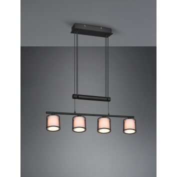 Suspension Trio Burton Noir, 4 lumières