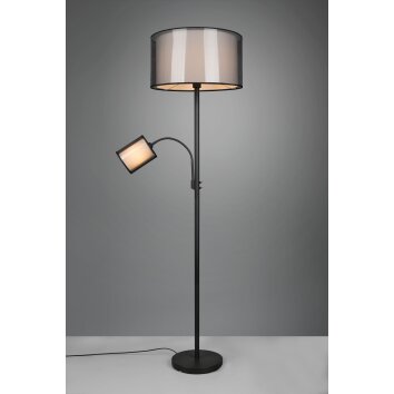 Lampadaire Trio Burton Noir, 2 lumières