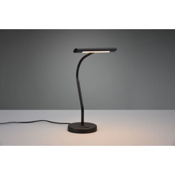 Lampe de table Trio Curtis LED Noir, 1 lumière