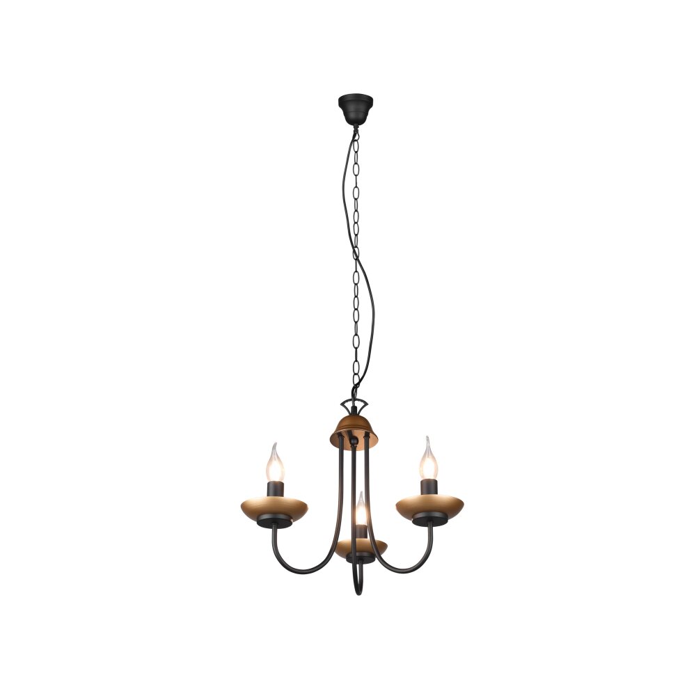 Lustre Trio Livia Noir, 3 lumières main product photo