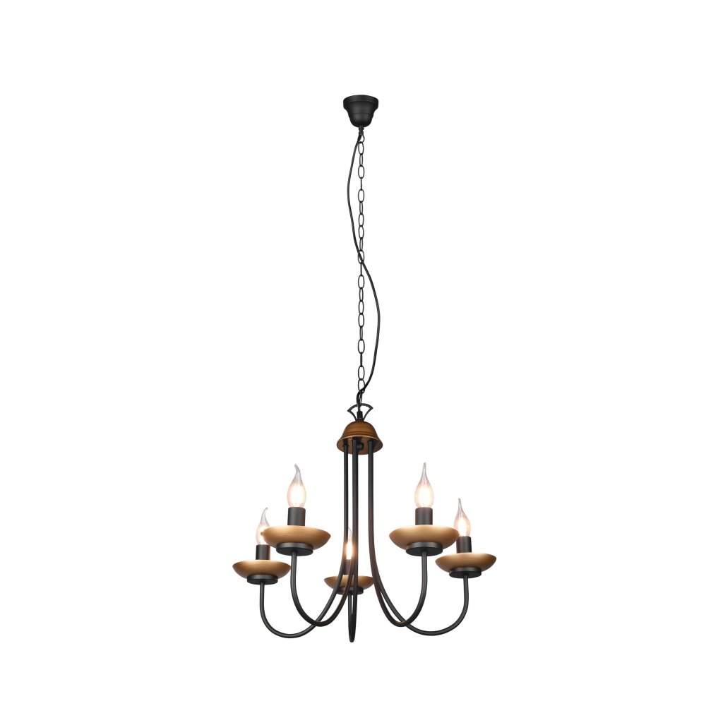 Lustre Trio Livia Noir, 5 lumières main product photo