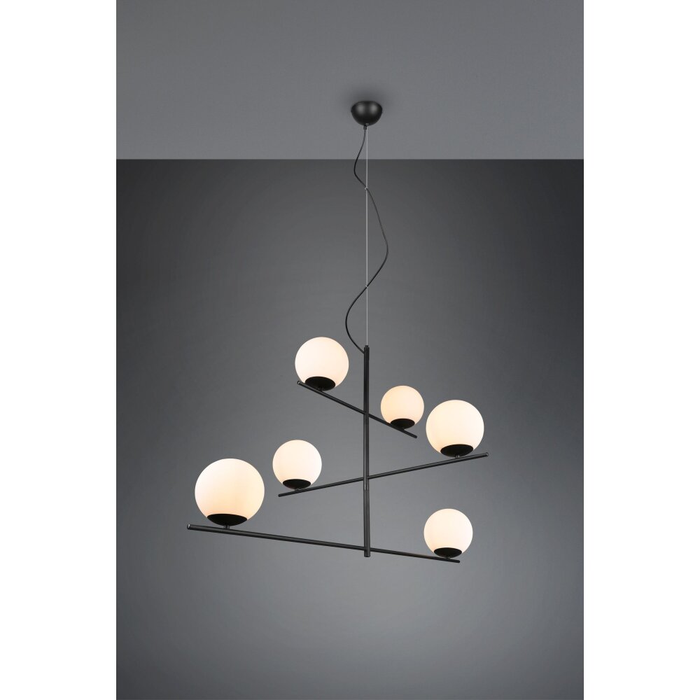 Suspension Trio Pure Noir, 6 lumières main product photo