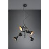 Suspension Trio Roxie Laiton, Noir, 6 lumières