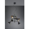 Suspension Trio Roxie Laiton, Noir, 6 lumières