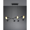 Suspension Trio Roxie Laiton, Noir, 7 lumières