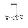 Suspension Trio Roxie Laiton, Noir, 7 lumières