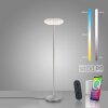Lampadaire Paul Neuhaus Q-ETIENNE LED Acier brossé, 1 lumière, Télécommandes