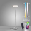 Lampadaire Paul Neuhaus Q-ETIENNE LED Acier brossé, 1 lumière, Télécommandes