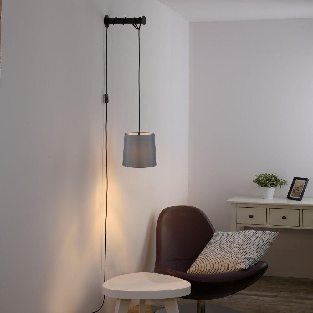 Applique murale Paul Neuhaus PILUA Noir, 1 lumière main product photo