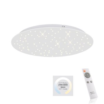 Plafonnier Leuchten-Direkt SPARKLE LED Blanc, 1 lumière, Télécommandes