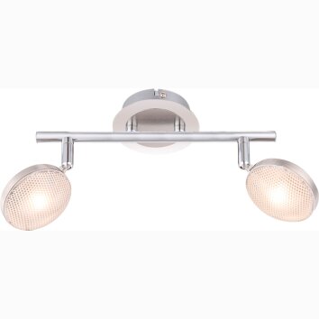 Spot Globo Tina LED Chrome, Nickel mat, 2 lumières