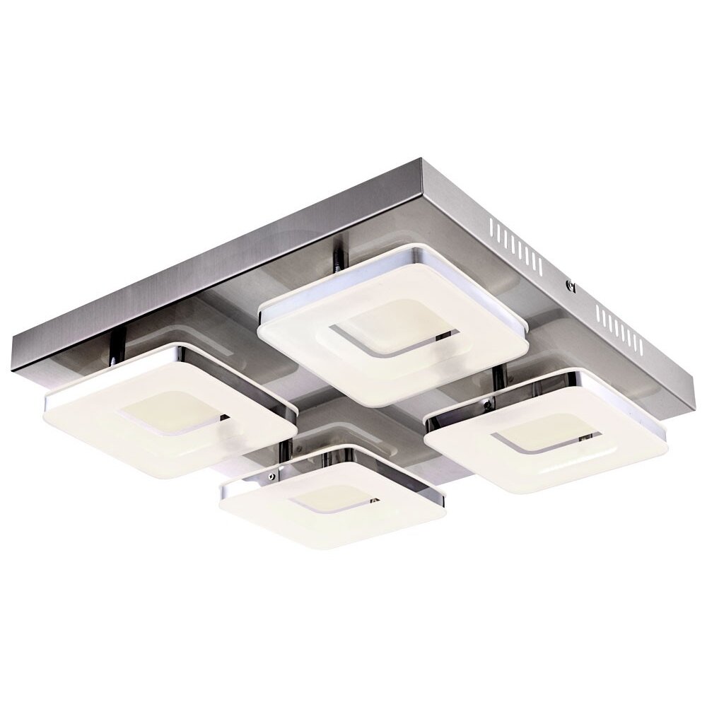 Plafonnier Globo GIANNI LED Nickel mat, 4 lumières main product photo