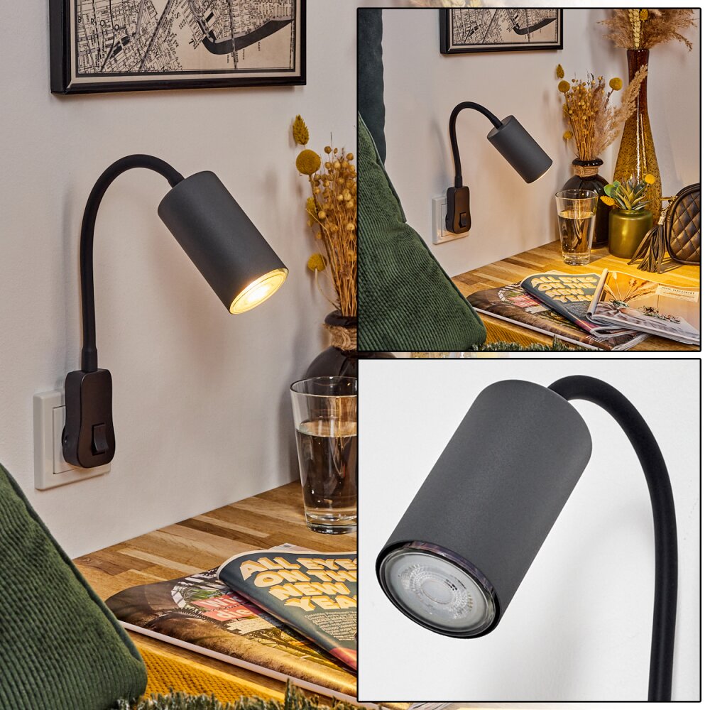 lampe à prise électrique Javel Noir, 1 lumière main product photo