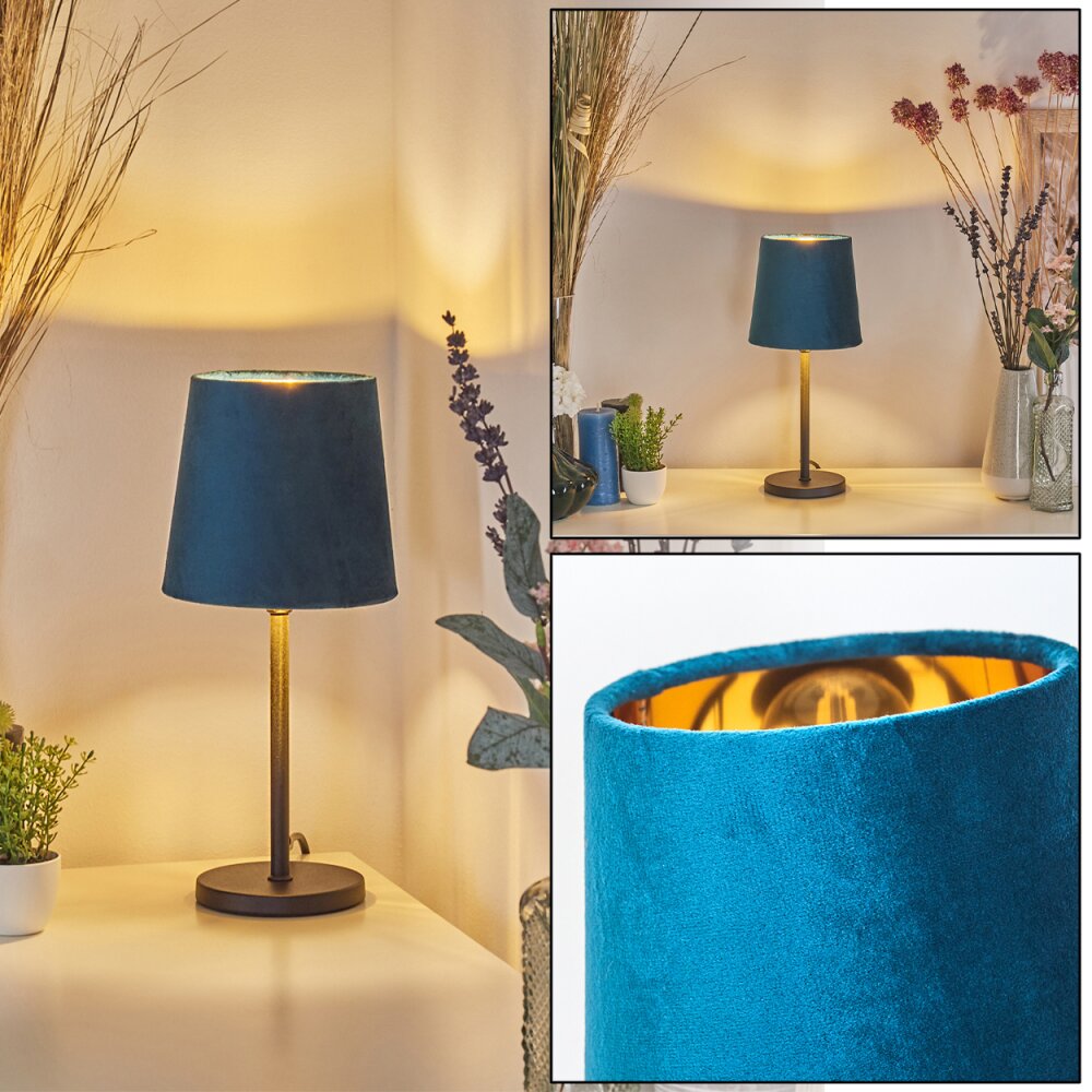 Lampe de table Frandina Bleu, Or, 1 lumière main product photo