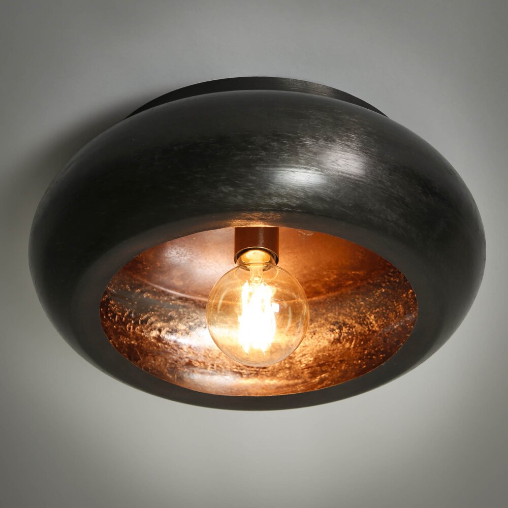 Plafonnier Gralhos Noir, 1 lumière main product photo