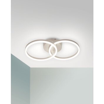 Plafonnier Fabas Luce Giotto LED Blanc, 1 lumière