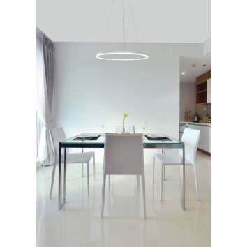 Suspension Fabas Luce Giotto LED Blanc, 1 lumière