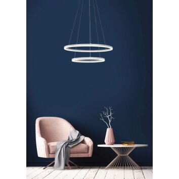 Suspension Fabas Luce Giotto LED Blanc, 1 lumière