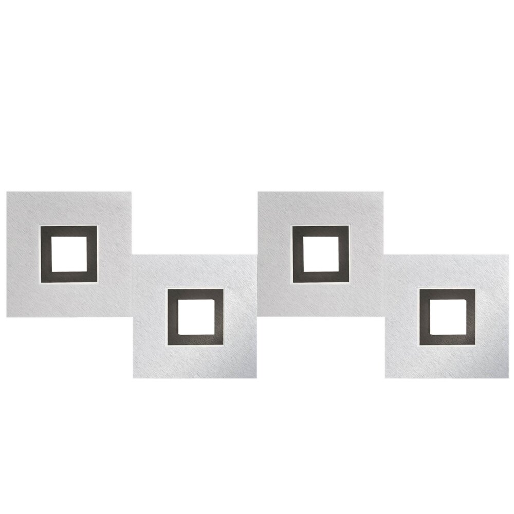 Plafonnier Grossmann KARREE LED Aluminium, Noir, 4 lumières main product photo