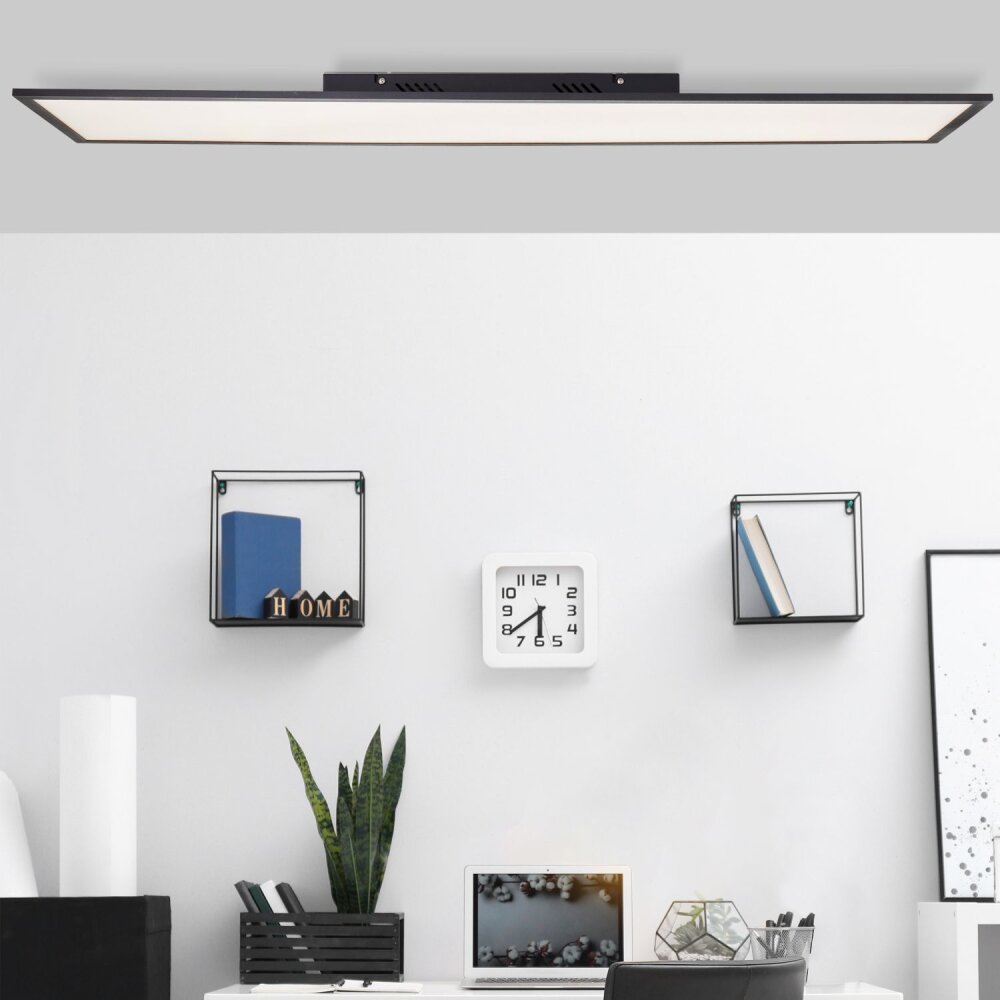 Plafonnier Brilliant Jacinda LED Noir, 1 lumière, Télécommandes main product photo