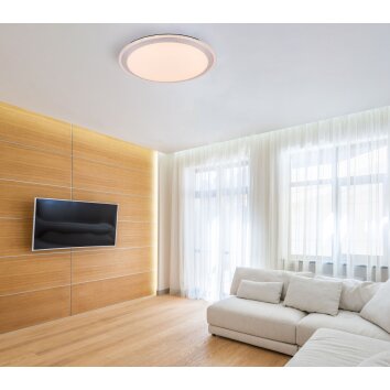 Plafonnier Globo CARRY LED Blanc, 1 lumière, Télécommandes, Changeur de couleurs Plafonnier Globo CARRY LED Blanc, 1 lumière, Télécommandes, Changeur de couleurs