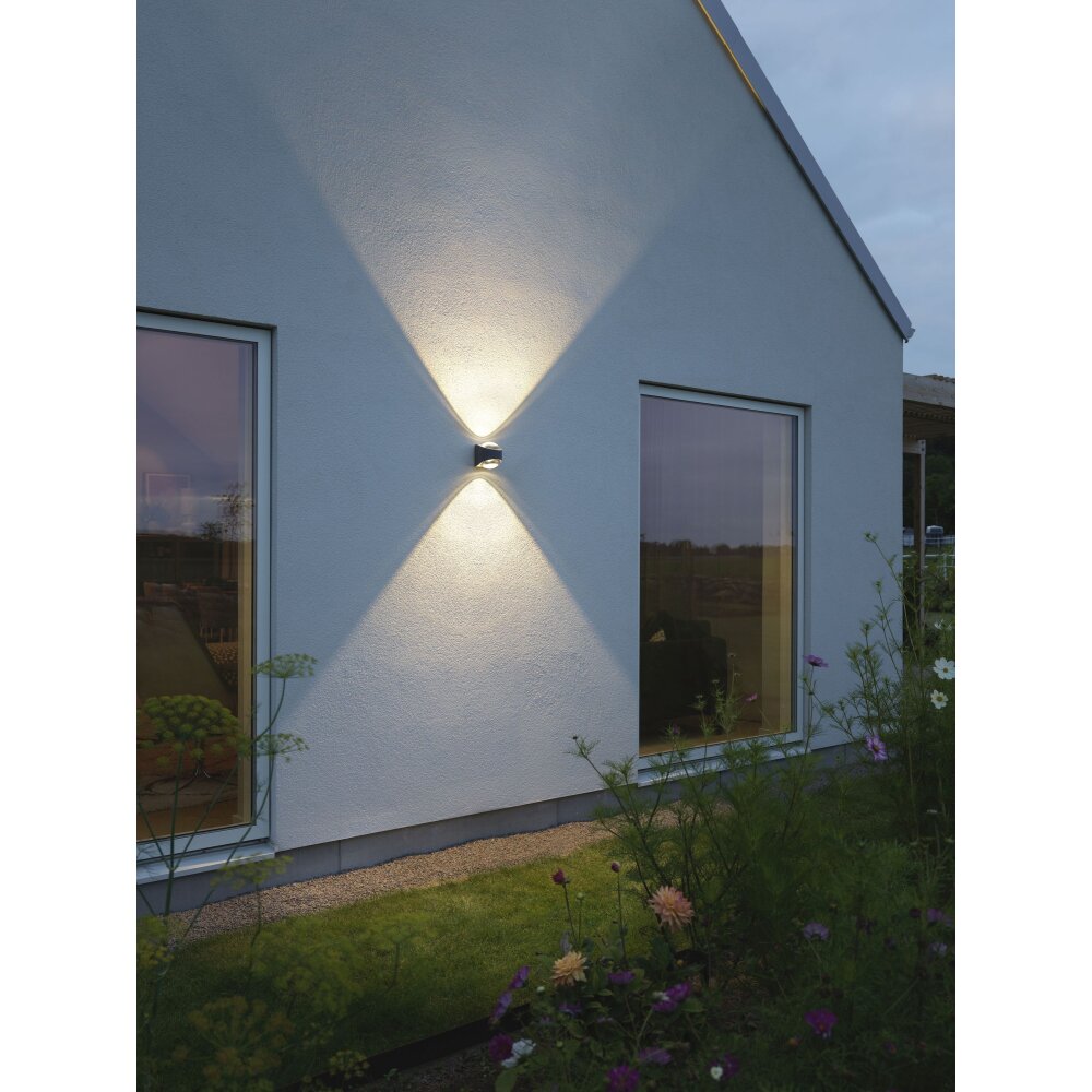 Applique murale d'extérieur Konstsmide Bitonto LED Anthracite, 2 lumières main product photo