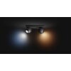 Plafonnier Philips Hue Buckram LED Noir, 2 lumières, Télécommandes Plafonnier Philips Hue Buckram LED Noir, 2 lumières, Télécommandes