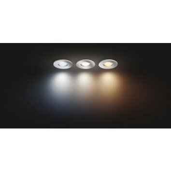 Spot encastrable Philips Hue Adore LED Aluminium, 3 lumières, Télécommandes
