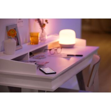 Lampe de table Philips WiZ Hero LED Blanc, 1 lumière, Télécommandes, Changeur de couleurs