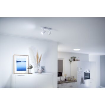 Plafonnier Philips WiZ IMAGEO LED Blanc, 2 lumières, Changeur de couleurs
