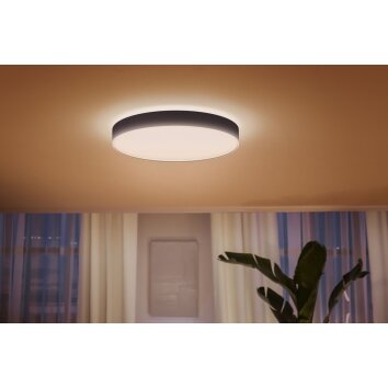 Plafonnier Philips Hue Enrave LED Noir, 1 lumière, Télécommandes