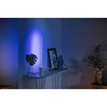 Lampe de table Philips Hue Gradient Signe LED Blanc, 1 lumière, Changeur de couleurs