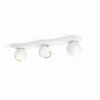 Plafonnier Philips Hue Buckram LED Blanc, 3 lumières, Télécommandes