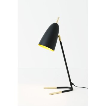 Lampe de table Holländer OBELISCO Or, Noir, 1 lumière