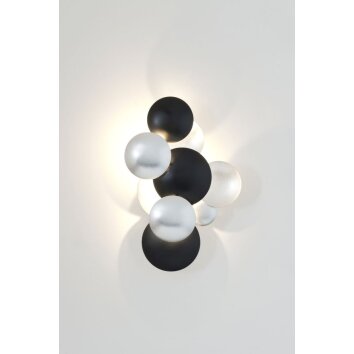 Appliques Holländer BOLLADARIA PICCOLO LED Noir, Argenté, 3 lumières