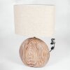 Lampe de table  Lahnus Brun, Couleur bois, Blanc, 1 lumière