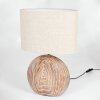 Lampe de table  Lahnus Brun, Couleur bois, Blanc, 1 lumière