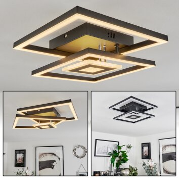 Plafonnier  Serzedelo LED Noir, 1 lumière