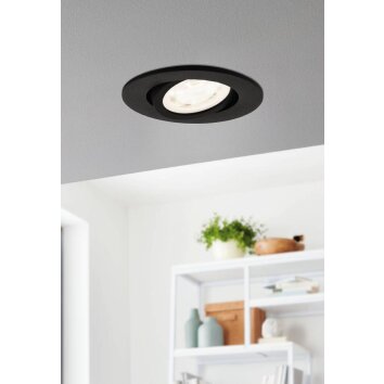 Spot encastrable Eglo SALICETO-Z LED Noir, 1 lumière