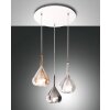 Suspension Fabas Luce Lila Blanc, 3 lumières