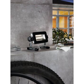 Spot de jardin Eglo PIERA LED Noir, 1 lumière