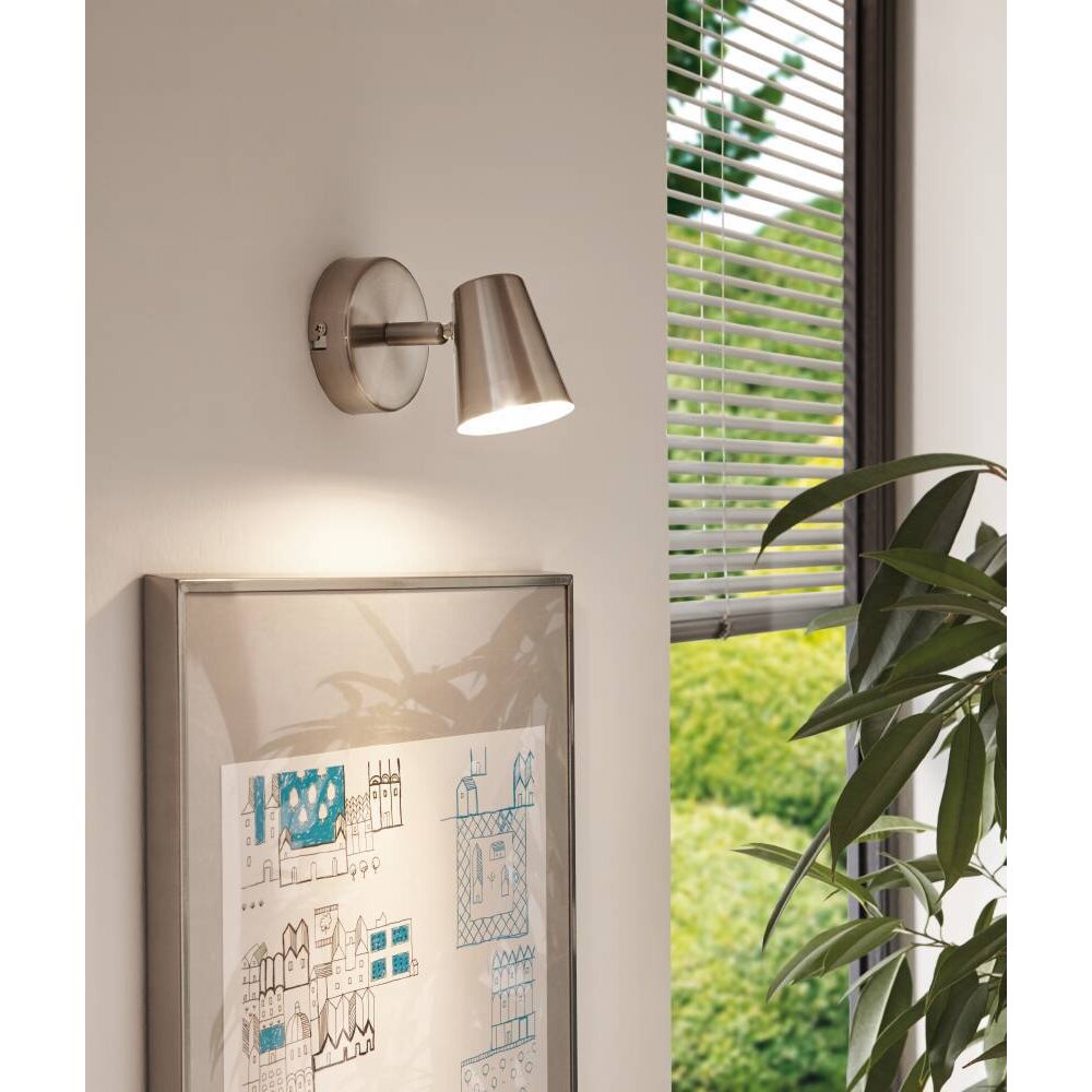 Applique murale Eglo TRAVALE LED Nickel mat, 1 lumière main product photo