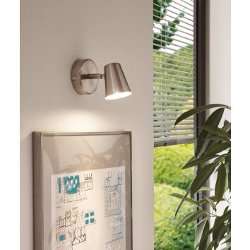 Applique murale Eglo TRAVALE LED Nickel mat, 1 lumière