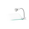 lampe â clipper Eglo LITOS LED Nickel mat, Blanc, 1 lumière