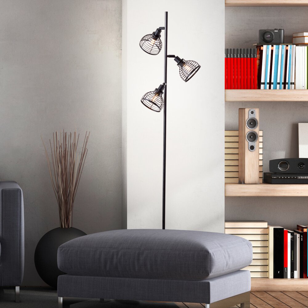 Lampadaire Brilliant Avia Écru, Noir, 3 lumières main product photo
