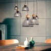 Suspension Brilliant Avia Bois clair, Noir, 6 lumières