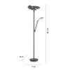 Lampadaire à vasque Paul Neuhaus PURE-MUTIL LED Anthracite, 2 lumières