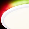 Plafonnier Brilliant Saltery LED Blanc, 1 lumière, Télécommandes, Changeur de couleurs