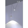 Suspension Paul Neuhaus Q-ADAM LED Acier inoxydable, 1 lumière, Télécommandes, Changeur de couleurs